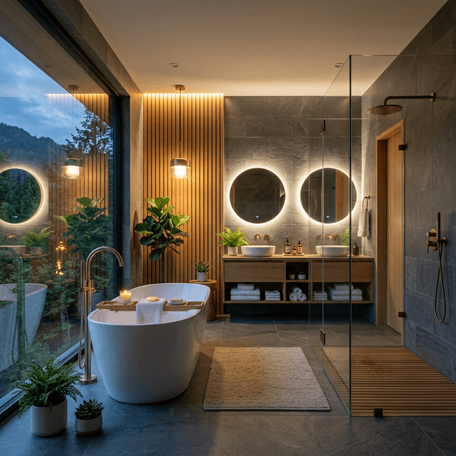 Modernes Familienbad